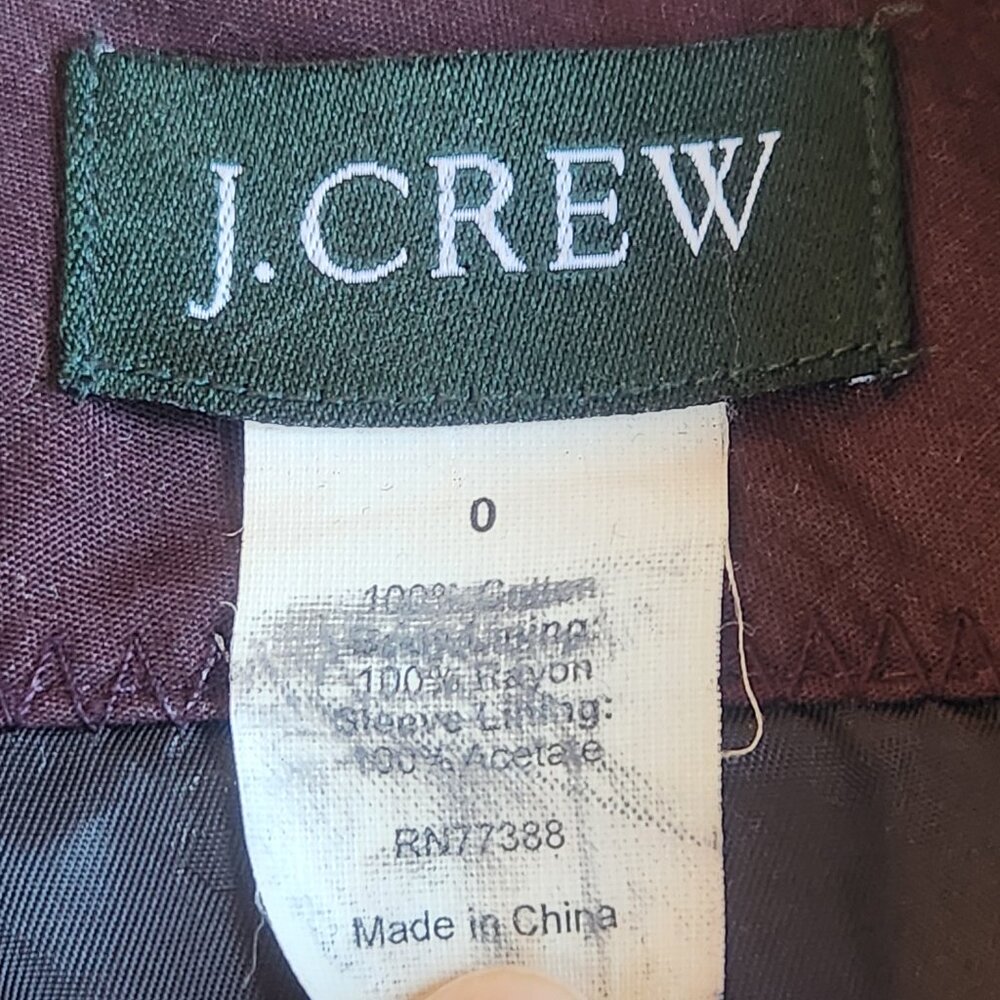J. Crew Velvet Schoolboy Blazer Plum Eggplant Purple - Picture 7 of 12